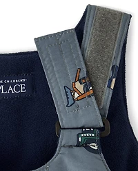 Toddler Boys Construction Vehicle Snow Overalls