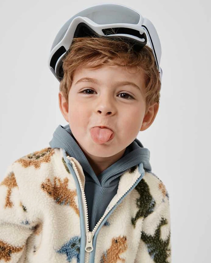 Baby And Toddler Boys Dino Sherpa Zip Up Jacket