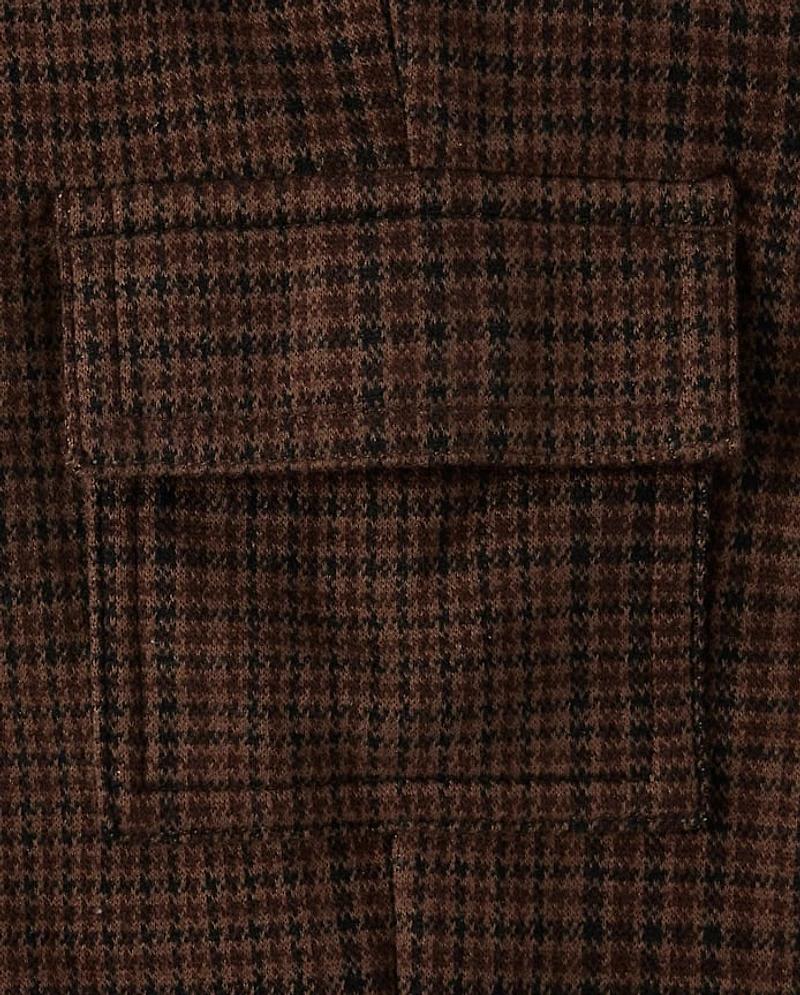 Baby And Toddler Boys Plaid Luxe Cozy Knit Baggy Cargo Pants