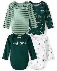 Baby Boys Fox Bodysuit 4-Pack