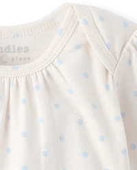 Baby Girls Floral Bow Bodysuit 4-Pack