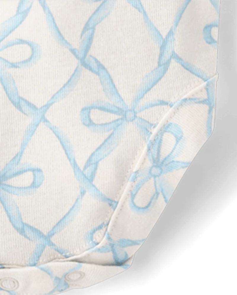 Baby Girls Floral Bow Bodysuit 4-Pack