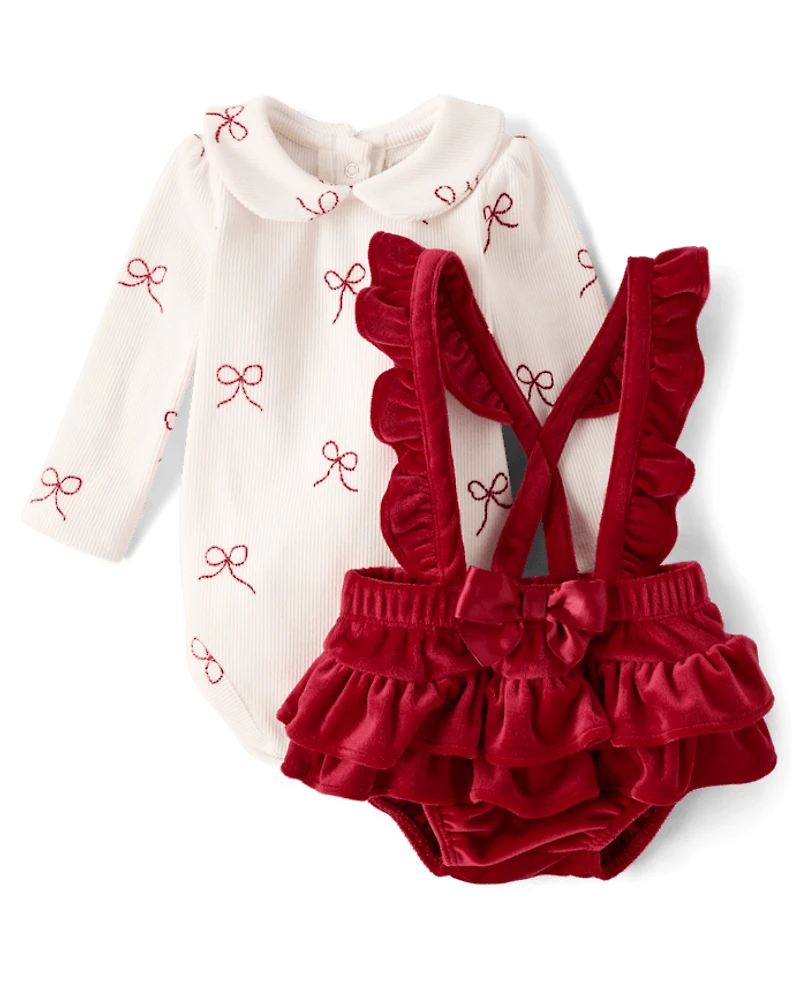 Baby Girls Ruffle Bubble Skirt 2-Piece Playwear Set