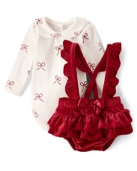 Baby Girls Ruffle Bubble Skirt 2-Piece Playwear Set