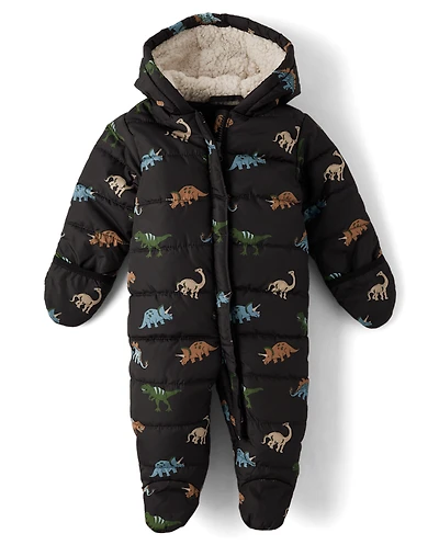 Baby Boys Dino Snowsuit