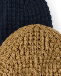 Lot de 2 bonnets gaufrés pour garçon