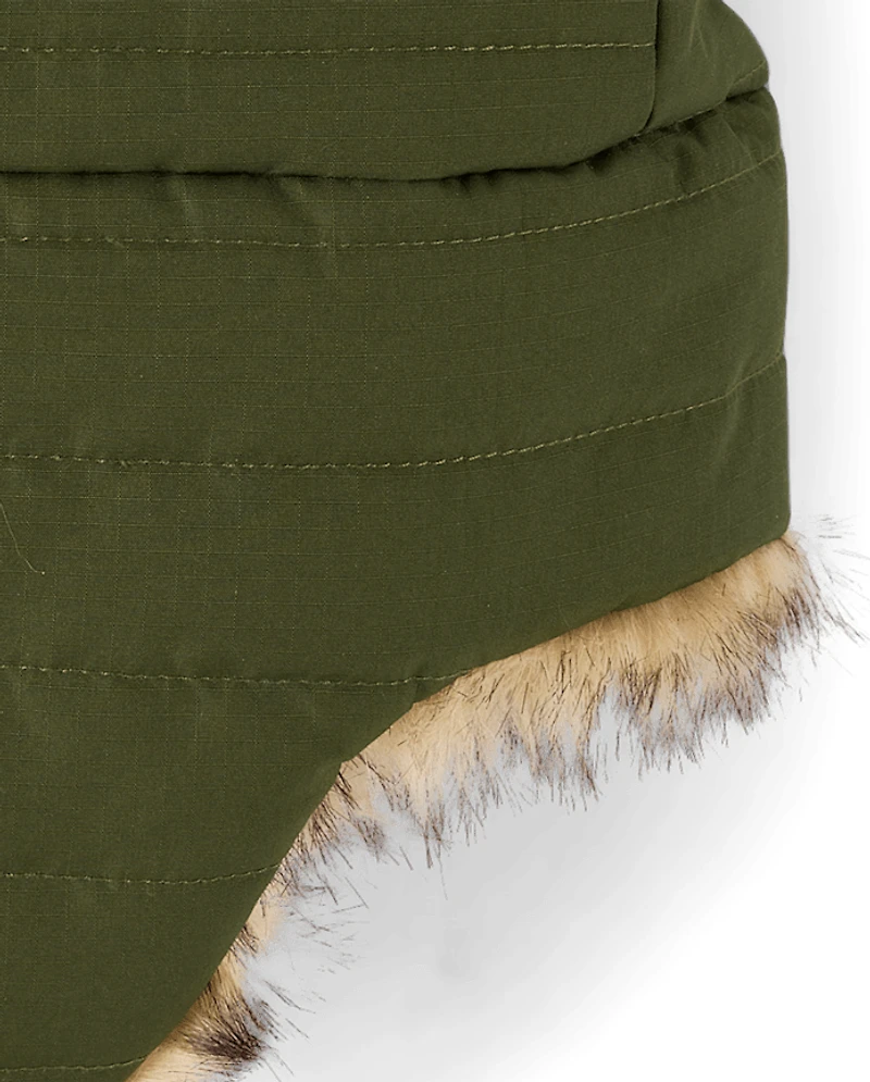 Boys Quilted Trapper Hat