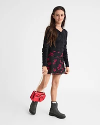 Girls Metallic Oversized Bow Bag