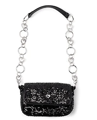 Girls Sequin Heart Chain Bag