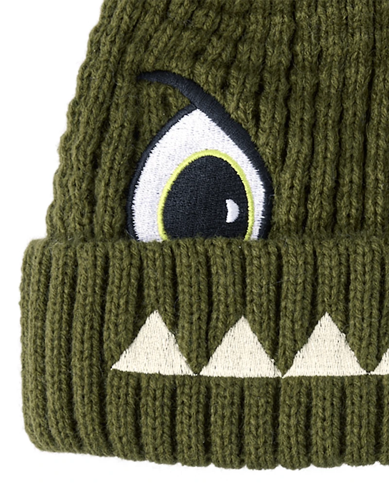 Toddler Boys Embroidered Monster 2-Piece Cold Weather Set