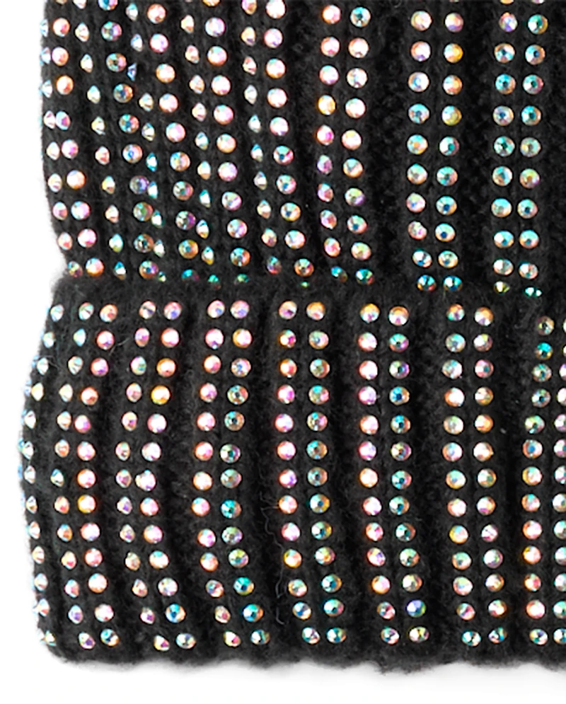 Ensemble 2 pièces à rayures et sequins pour fille, idéal temps froid