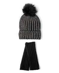 Girls Sequin Striped 2-Piece Cold Weather Set