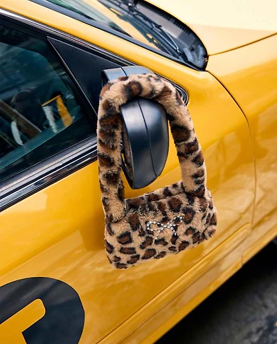 Girls Leopard Rhinestone Bow Shoulder Bag