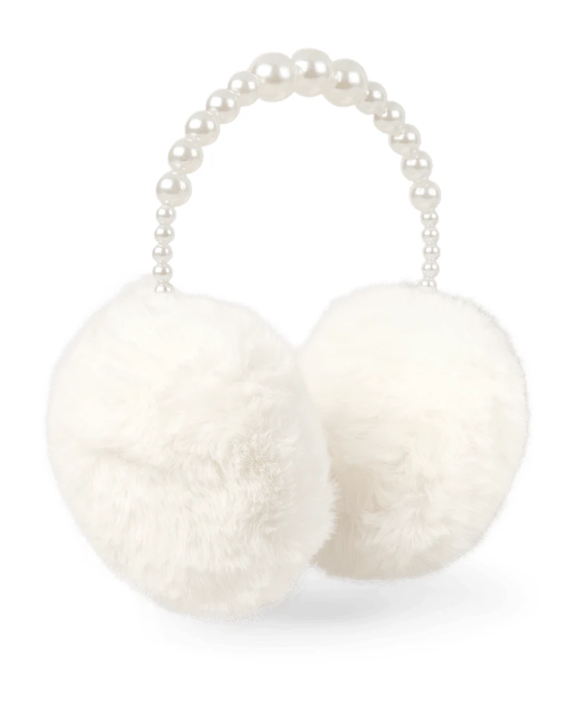 Girls Faux Pearl Ear Muffs