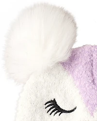 Girls Embroidered Owl 2-Piece Cold Weather Set