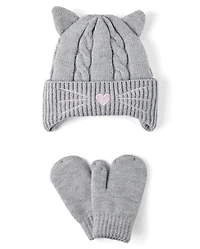 Toddler Girls Cat 2-Piece Cold Weather Set