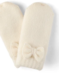 Ensemble 2 pièces pour bébé fille en maille torsadée avec nœud, idéal temps froid