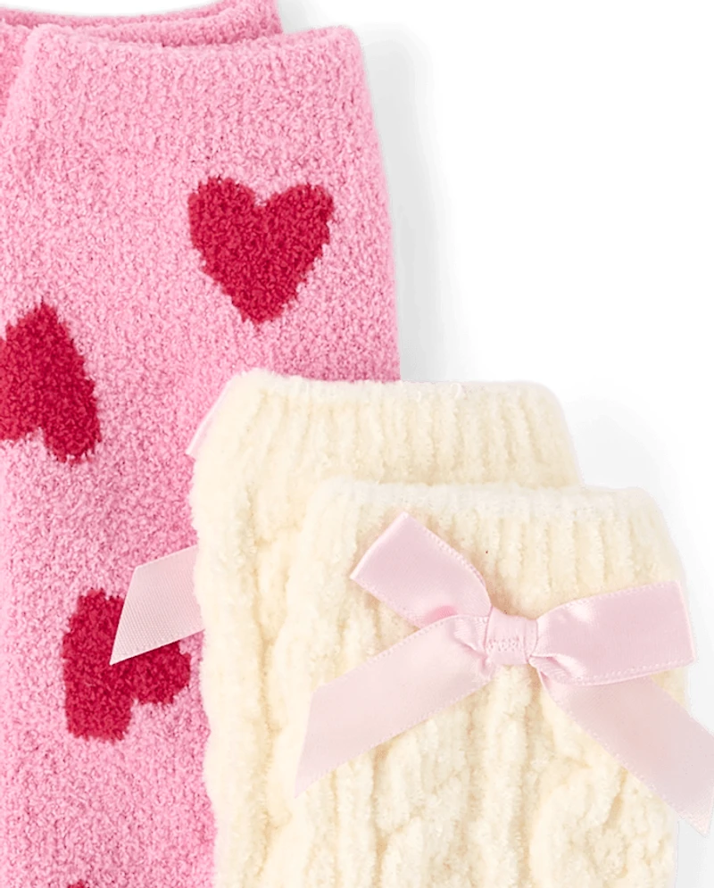 Girls Heart Bow 4-Piece Accessory Set