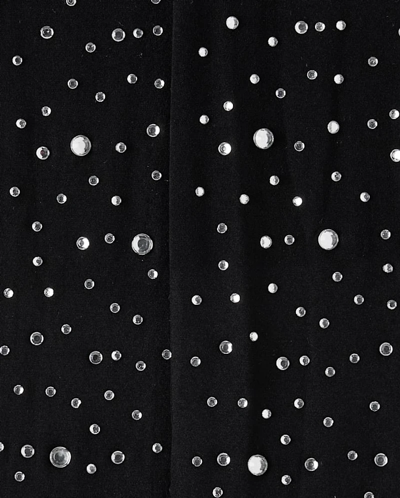 Girls Rhinestone Microfiber Tights