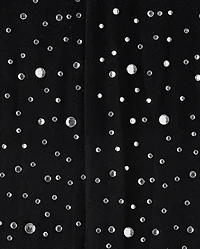 Girls Rhinestone Microfiber Tights