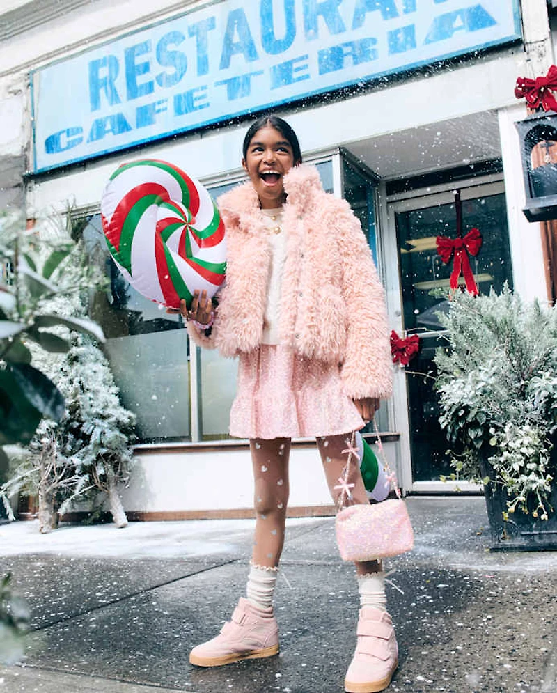 Collants en microfibre à cœur aluminium pour filles