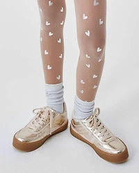 Collants en microfibre à cœur aluminium pour filles