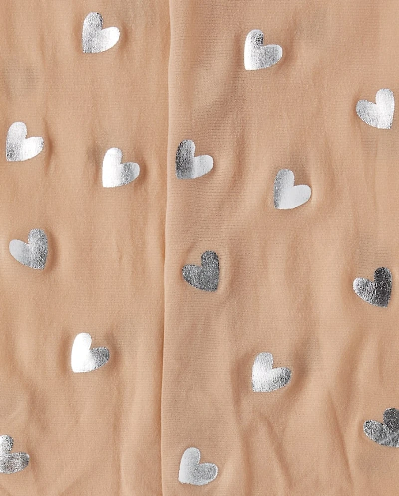 Collants en microfibre à cœur aluminium pour filles