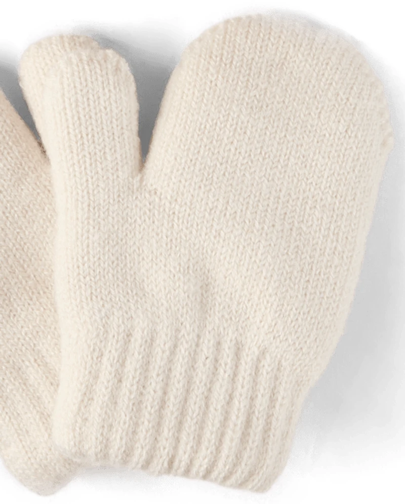 Toddler Girls Cable Knit Floral 2-Piece Cold Weather Set