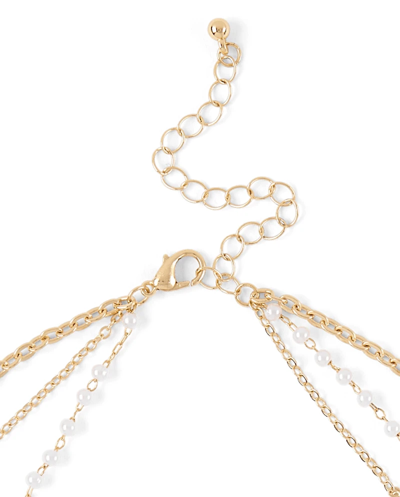 Girls Heart Layered Necklace