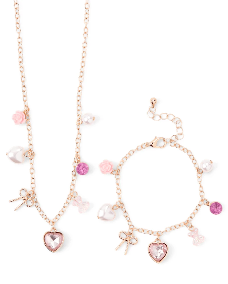 Girls Charm 2-Piece Jewelry Set