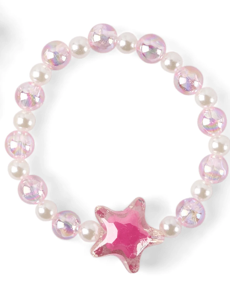 Girls Beaded Star 2-Piece Jewelry Set