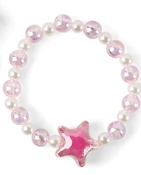 Girls Beaded Star 2-Piece Jewelry Set