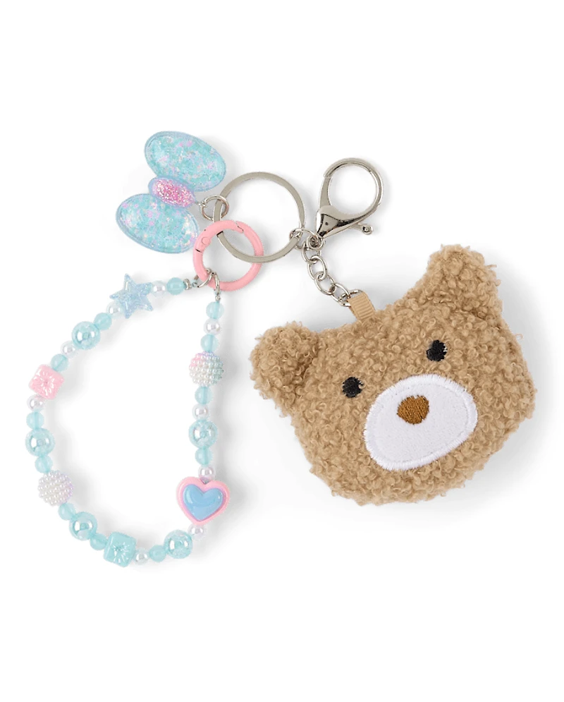 Girls Bear Bag Charm