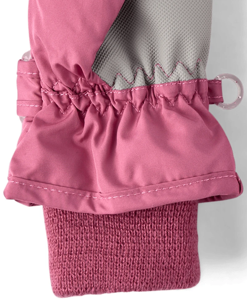 Toddler Girls Print Ski Mittens
