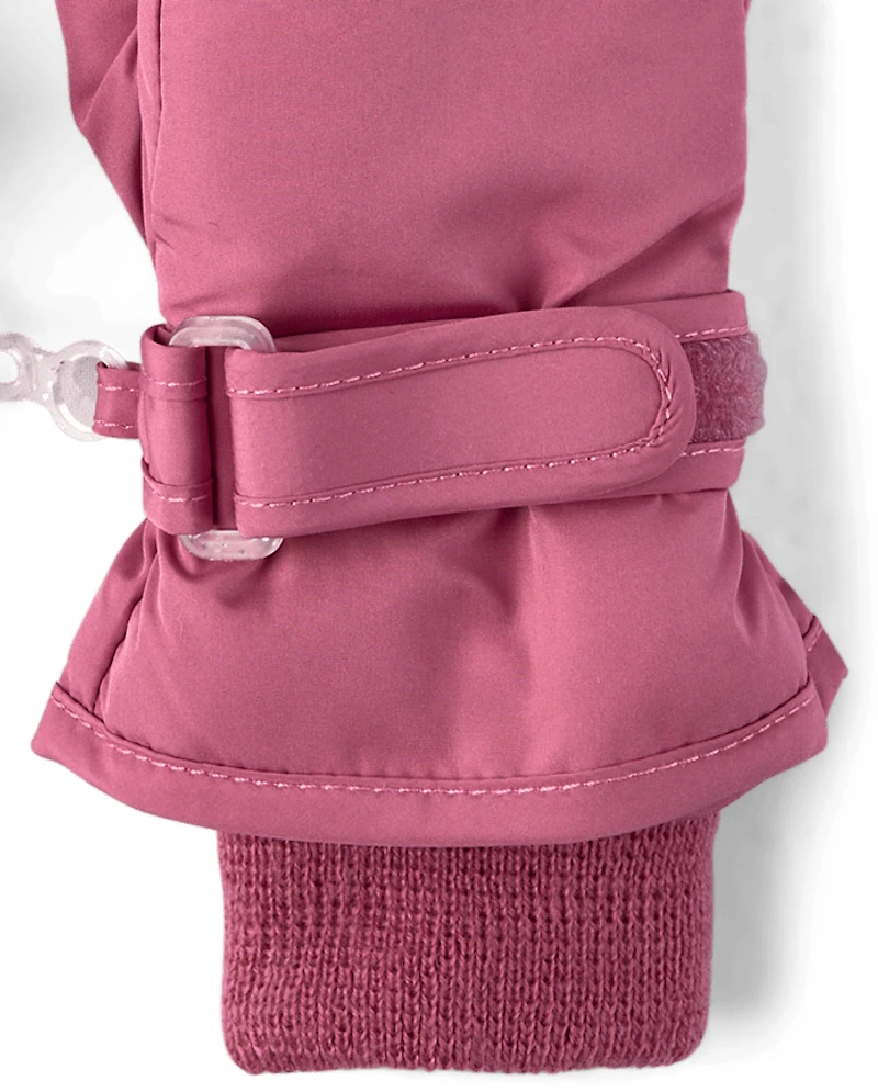 Toddler Girls Print Ski Mittens