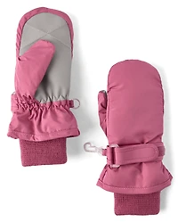 Moufles de ski imprimées pour petites filles