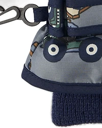 Toddler Boys Print Ski Mittens