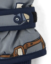 Toddler Boys Print Ski Mittens