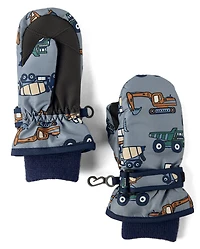 Toddler Boys Print Ski Mittens