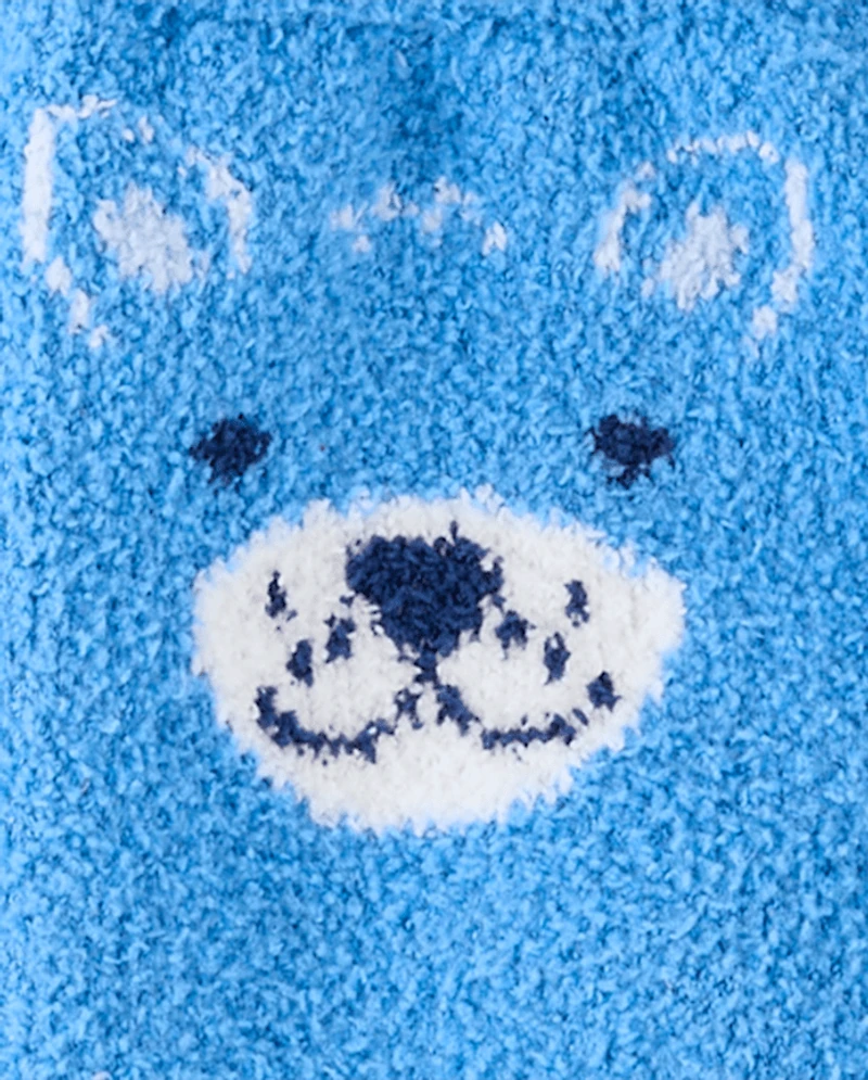 Toddler Boys Bear Cozy Socks 2-Pack