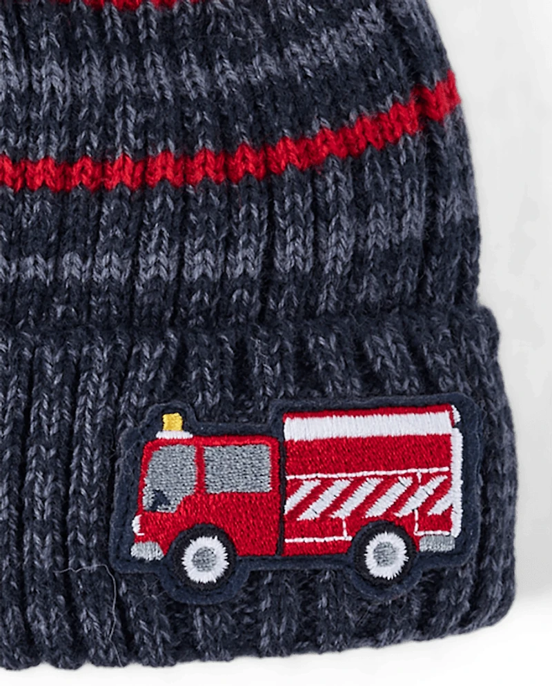 Toddler Boys Fire Truck 2-Piece Cold Weather Set