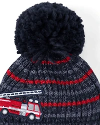 Toddler Boys Fire Truck 2-Piece Cold Weather Set