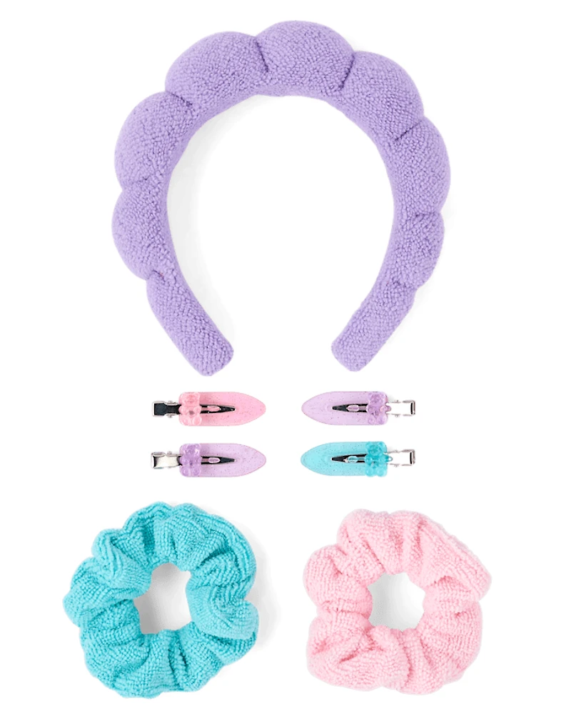 Girls Candy Bear 7-Piece Hair Set