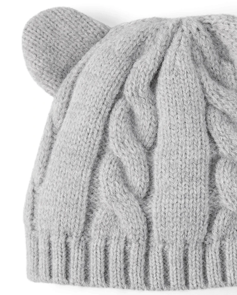 Ensemble 2 pièces pour bébé garçon en tricot torsadé avec motif oursons, idéal temps froid