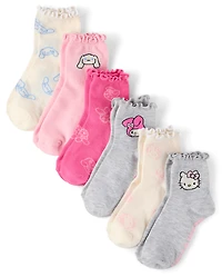 Girls Hello Kitty® And Friends Midi Socks 6-Pack