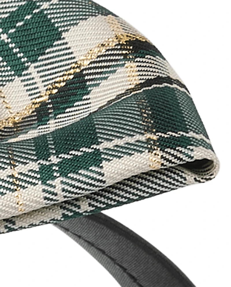 Girls Plaid Satin Bow Headband