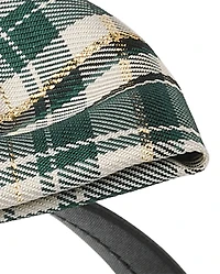 Girls Plaid Satin Bow Headband