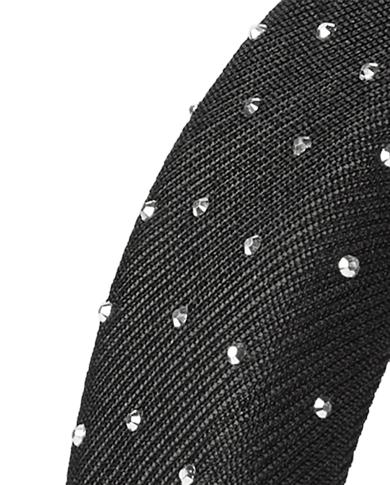 Girls Puffy Satin Rhinestone Headband