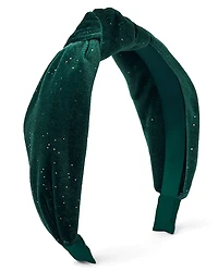 Girls Velour Top Knot Headband