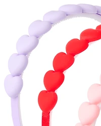 Girls Heart Headband 3-Pack